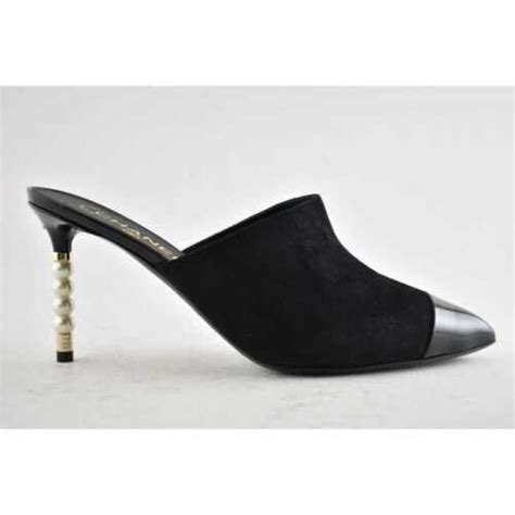 chanel paris rome pearl mules buy|Chanel 20C Paris In Rome Pearl Black Suede Patent CC Mule.